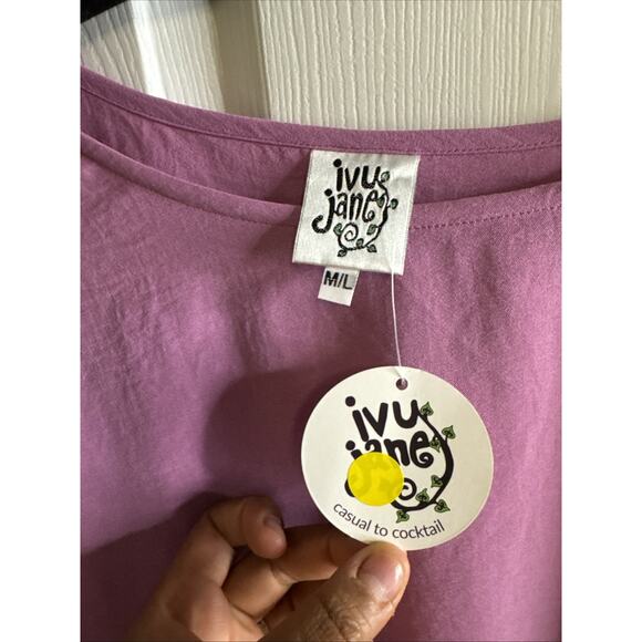 Ivy Jane Women’s Pink Balloon Sleeve Top Size M/L - Picture 3 of 5